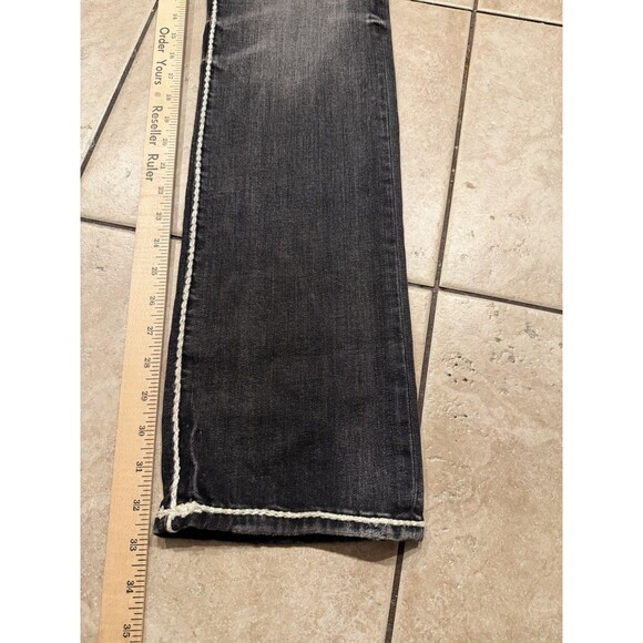 True Religion Ricky Jeans Mens 30x32 Black Relaxed Straight Denim Rope Flap - Picture 9 of 10